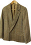 Vintage Equorian Ladies Size 12 Brown Check Plaid Double Breasted Tweed Jacket