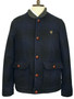 Farah Vintage Small Blue/Green Mix Check Mens Modern Casual Smart Jacket