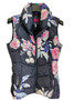 Joules Floral Print Size 12 Blue Mix Padded Insulated Vest Bodywarmer Gilet