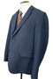 Blue Mens Herringbone 3-Piece 44" Jacket & Waistcoat W38 L33 Trouser Suit Set