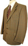 British Vintage Cashmere Jaeger UK 42" Short Brown Check Tweed Gents Jacket