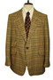 Gieves & Hawkes 44R Brown Check Tweed Blazer “Gieves” Jacket Classic