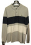 Lacoste Grey Striped US XXL 48" Men's Polo Collared Jumper Sweater