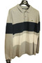 Lacoste Grey Striped US XXL 48" Men's Polo Collared Jumper Sweater