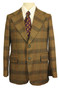 Vintage British Check Goumax 38" Bespoke Tailored Brown Mix Tweed Jacket