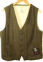 Lee Valley Durrow Moss Green Large 42" Tweed Full Backed Vest Waistcoat