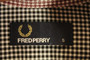 Mens Shirt Fred Perry Small Black Check Long Sleeve Shirt