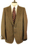 Ermenegildo Zegna Italian Designer 36" Brown Check Cashmere Tweed Blazer