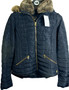 Joules Hooded Gosling Navy Blue Size 6 Womens Padded Faux Fur Jacket