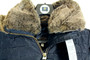 Joules Hooded Gosling Navy Blue Size 6 Womens Padded Faux Fur Jacket