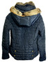 Joules Hooded Gosling Navy Blue Size 6 Womens Padded Faux Fur Jacket