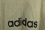 Adidas Womens Long Sleeve 12-14 Medium Grey Cotton Big Logo Crew Neck Tee Top