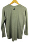 Adidas Womens Long Sleeve 12-14 Medium Grey Cotton Big Logo Crew Neck Tee Top