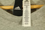 Adidas Womens Long Sleeve 12-14 Medium Grey Cotton Big Logo Crew Neck Tee Top