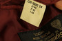 Vtg Daks Waverley Red Tartan Size 14 Womens Velvet Collar 3/4 Length Overcoat