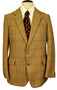 Hardy Amies Hepworths 1970's Brown 38" Houndstooth British Tweed Jacket