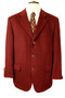 Vtg Nicolini Burgundy Jacket 40” Short Wool Cashmere Blend Italy Made Blazer