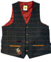 Marc Darcy Eton Blue 48R Mens Tweed Waistcoat