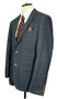 Marc Darcy Jenson Blue 42" Marine Blue Check Modern Mens Smart Tweed Jacket