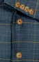 Marc Darcy Jenson Blue 42" Marine Blue Check Modern Mens Smart Tweed Jacket