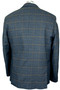 Marc Darcy Jenson Blue 42" Marine Blue Check Modern Mens Smart Tweed Jacket