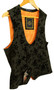 House of Cavani 38R  Black Floral Mens Modern Suit Waistcoat