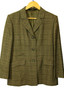 Marks & Spencer Womens Khaki Mix Size 14 Petite Check Tweed Jacket