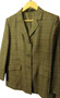 Marks & Spencer Womens Khaki Mix Size 14 Petite Check Tweed Jacket