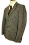 Topman Grey Mix Plaid 40" Modern Mens Tweed Wool Blazer