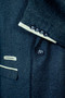 Marc Darcy Glen 44R Blue Modern Mens Smart Formal Tweed Jacket