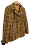 Vintage Otterburn British Ladies Size Small Green Brown Mix Tweed Check Jacket