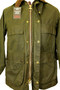 1985 Vintage Barbour Bedale A106 Green C36/91cm Waxed Double Crown Jacket