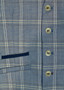 House of Cavani 38R  Pale Blue Box Check Mens Modern Suit Waistcoat