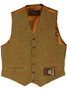 Studio Donegal Medium Green Check Tweed Vintage Mens Waistcoat