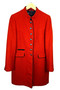 Moon Shetland Womens Coat UK 14 Vibrant Orange 100% Wool Country Jacket