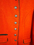 Moon Shetland Womens Coat UK 14 Vibrant Orange 100% Wool Country Jacket