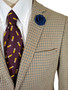 House of Cavani Mens Blazer 38R Brown Black Houndstooth Check Smart Jacket
