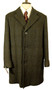 Vtg Dunn & Co Mens Overcoat 42R / 104R Green Tweed Check 100% Wool Country Coat