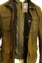 Barbour Ogston Mens Olive Green Large Waxed Cotton Slim Fit Country Jacket
