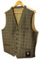 Barbour Mens Check 44" Grey Wool Modern Mens Waistcoat