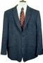 Harris Tweed Peter Christian 54L Blue Herringbone Wool Blazer Jacket