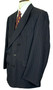 Vintage Aquascutum 44" Navy Blue Pinstripe Double Breasted Suit Jacket England
