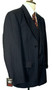 Vintage Aquascutum 44" Navy Blue Pinstripe Double Breasted Suit Jacket England
