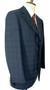 Vtg DAKS Simpson 42R Mens Navy Blue Check Tailored Half Lined Suit Jacket