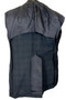 Vtg DAKS Simpson 42R Mens Navy Blue Check Tailored Half Lined Suit Jacket