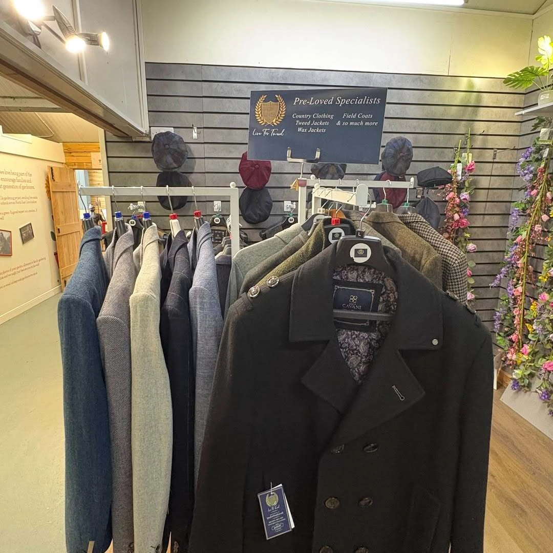 Coats and country jackets on the Live for Tweed rails in Grimsby