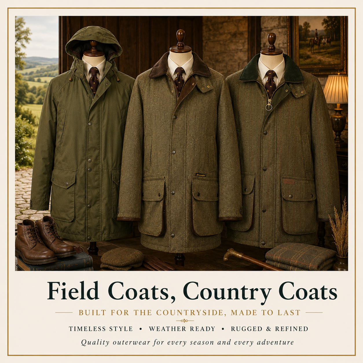 Men's Field Coats & Country Coats | Pre-Loved Shooting Jackets & British Country Clothing