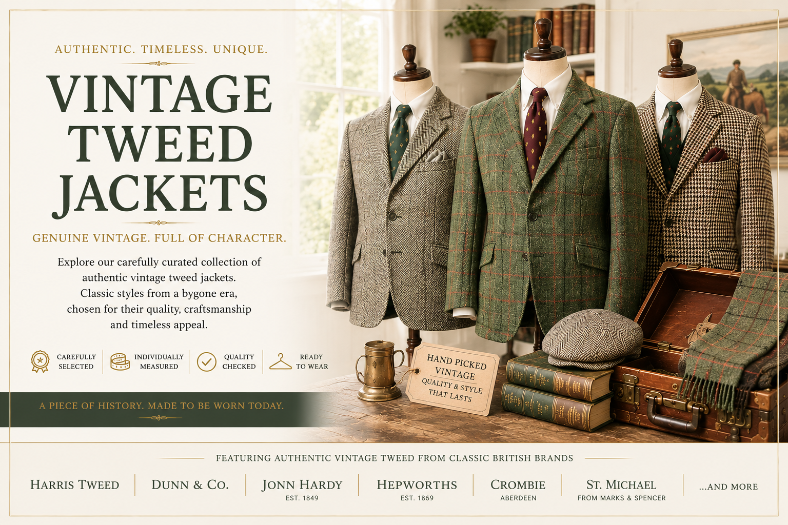 Men's Vintage Tweed Jackets | Authentic British Heritage & Country Clothing