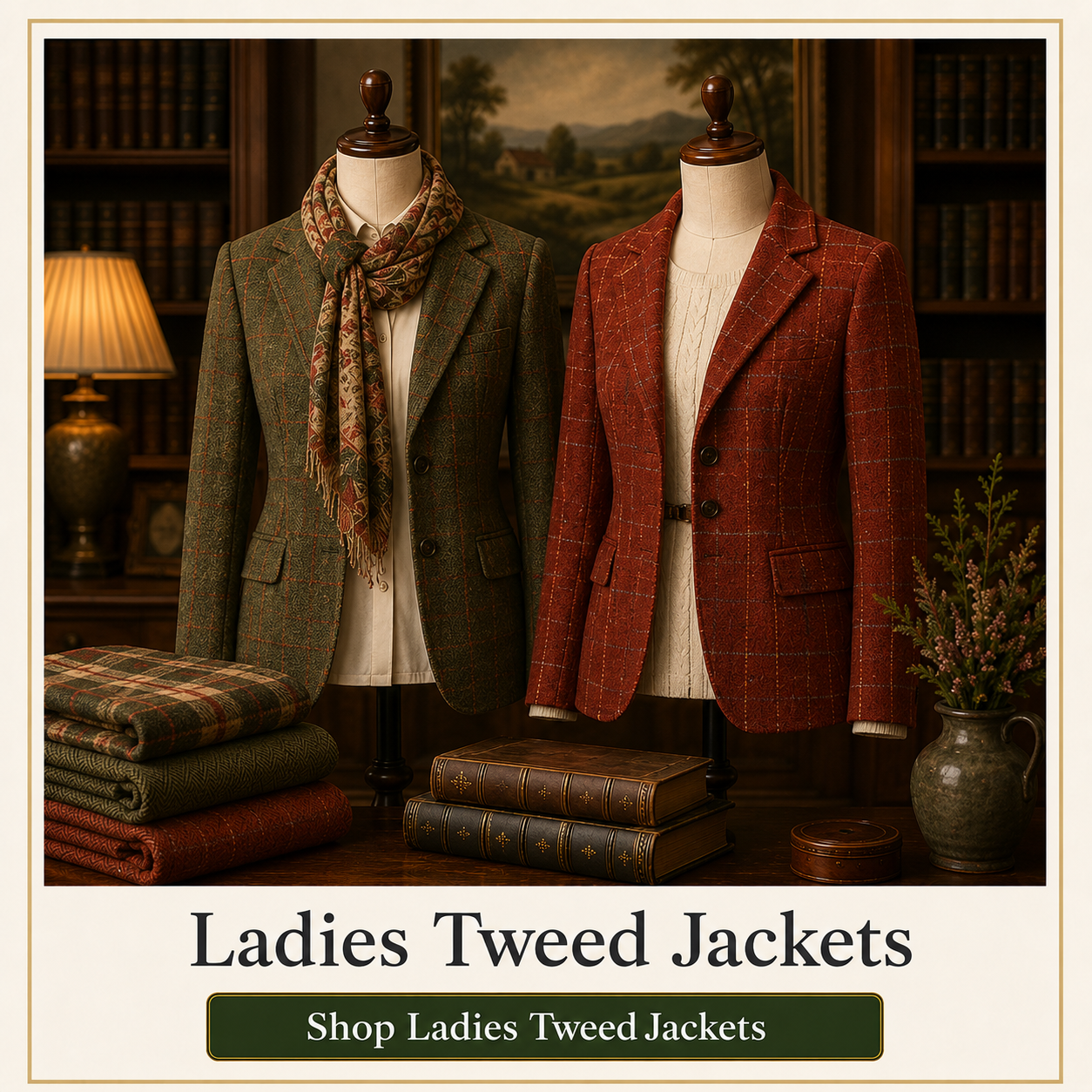 Ladies’ vintage and preloved tweed jackets in classic country styles