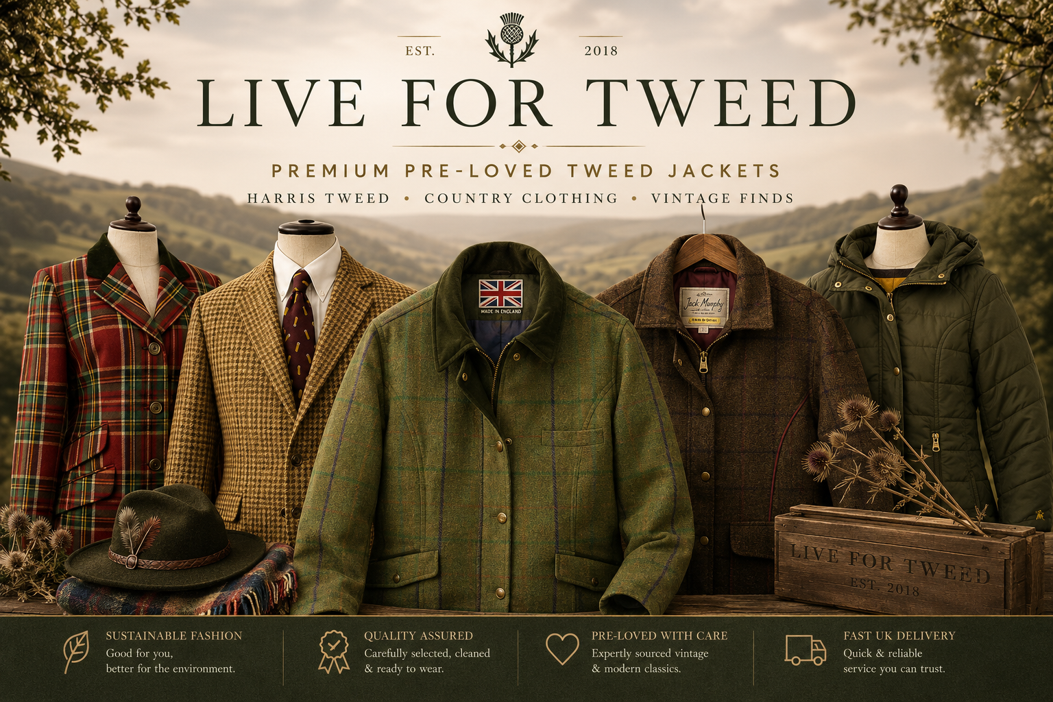 New Arrivals at Live for Tweed added weekly.